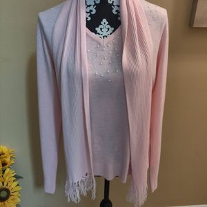 Sweater and detachable scarf